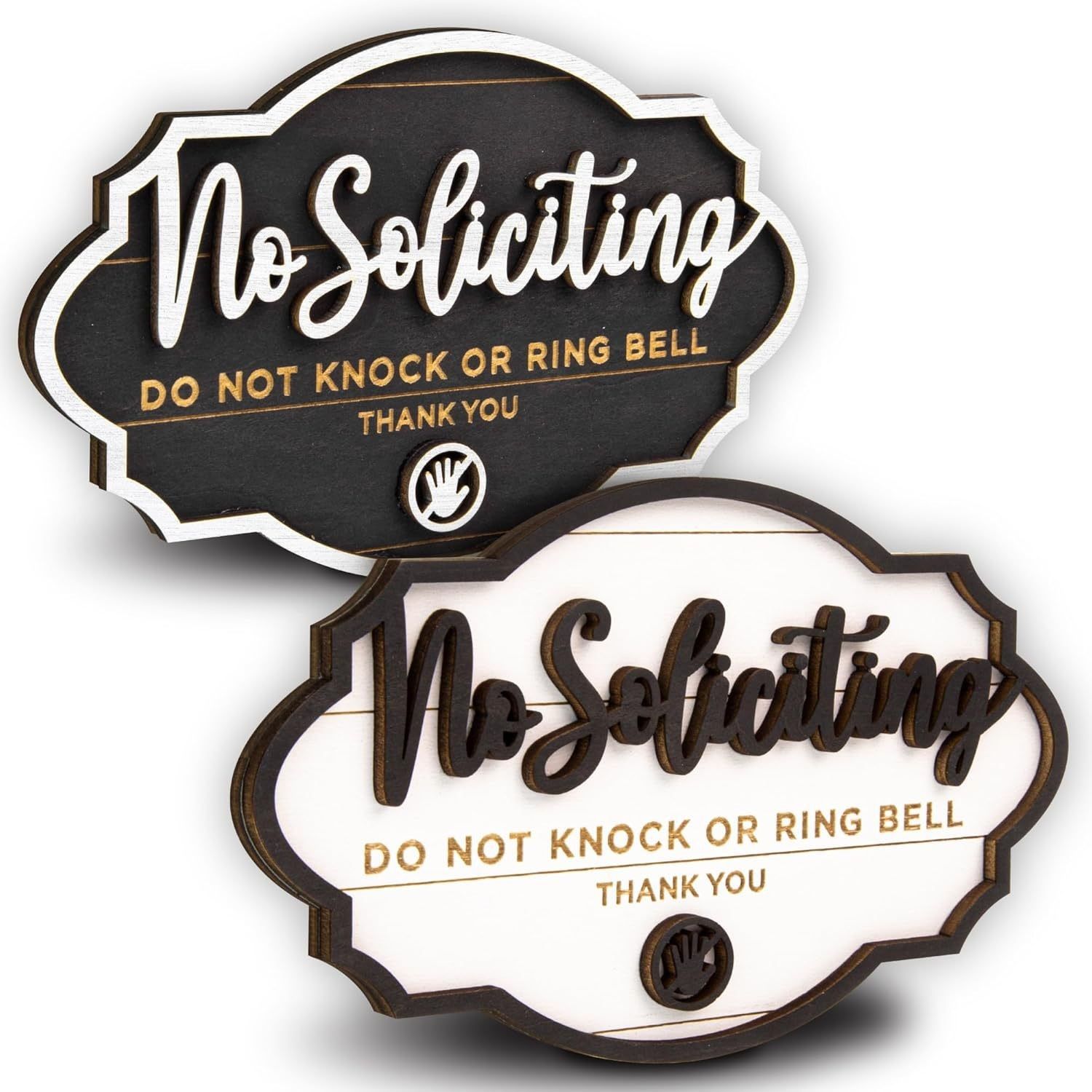 Holidays, gifts No Soliciting Sign for Office No Salesperson No Knocking or Ringing Doorbell Sign