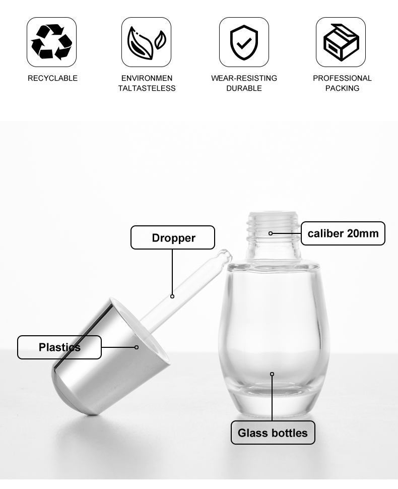 frasco cuentagotas 30ml Light Bulb-Shaped Essential Oil Bottle – Premium Press-Type Dropper 