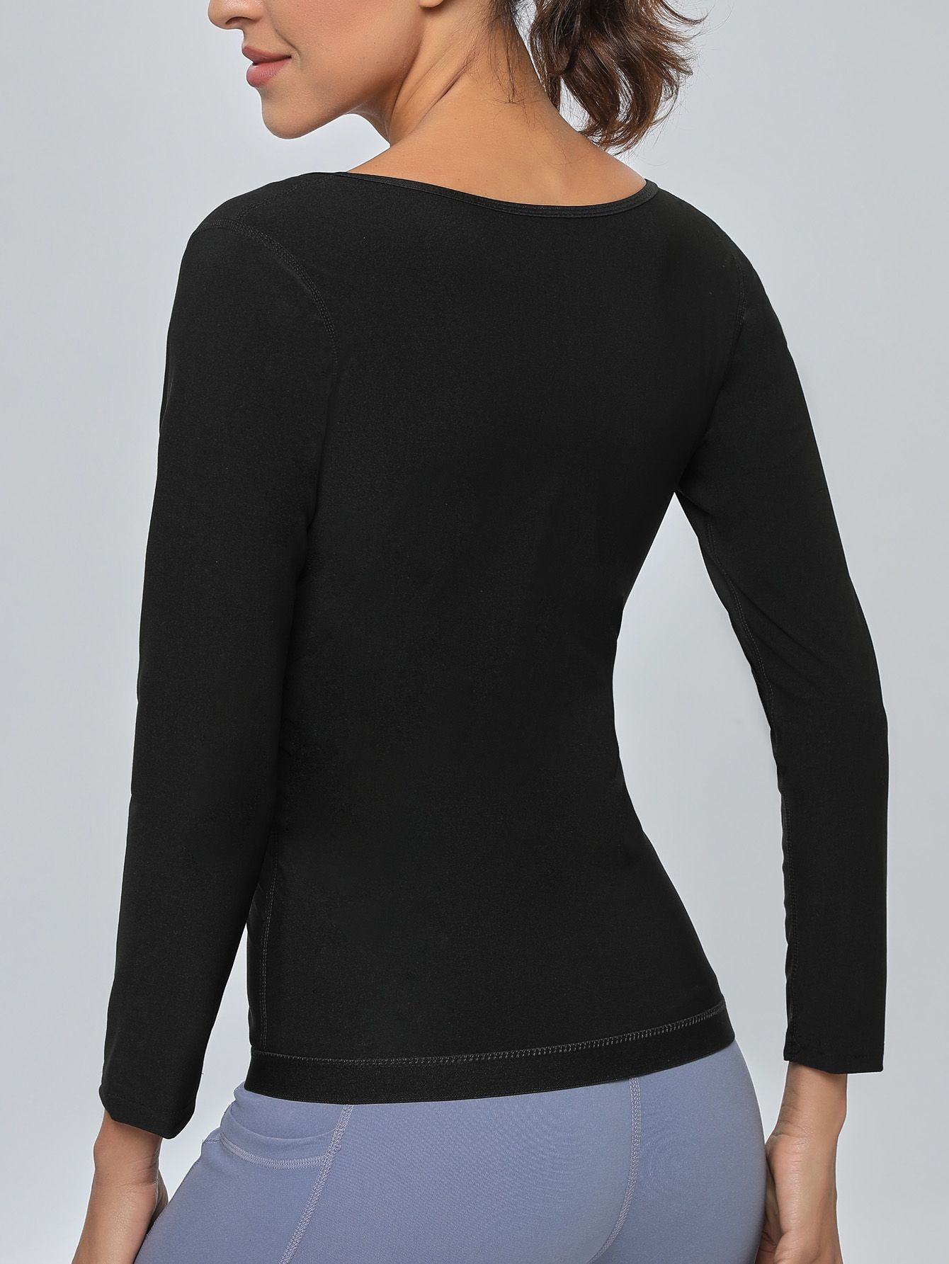 Activewear Zip Long Sleeve Top
