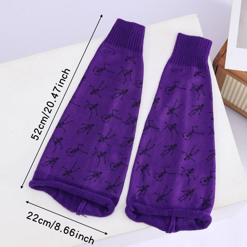 Long Knee-High Leg Warmers New Bell-Mouth Skull Leg Warmers