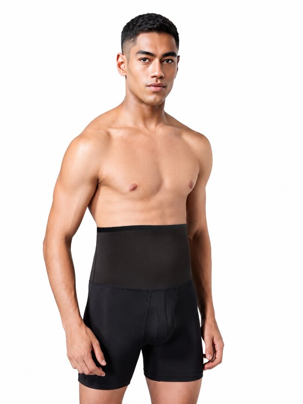 legging-shorts-capri-pant Sauna Short Pants for Men Sweat Sauna Suit Compression shorts Tummy Control Shapewear High Waisted