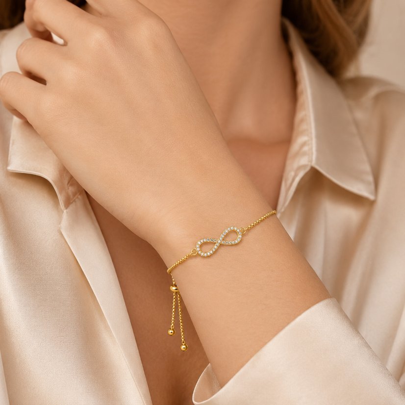 Copper Bracelet Brass Cubic Zirconia Adjustable Bracelet