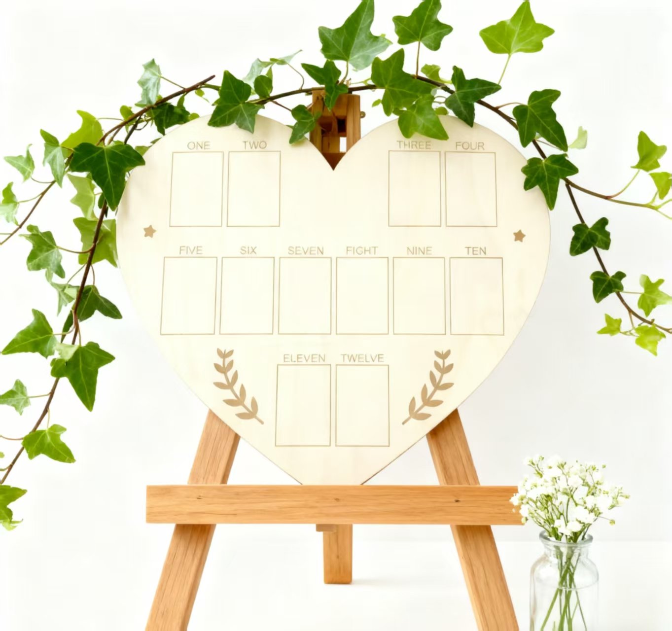 Infant Baptism Wooden Infant Commemorative Photo Frame Month Plaque Photo Display Board