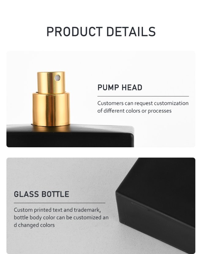 frasco de perfume 50ml Classic Black Premium Perfume Spray Bottle