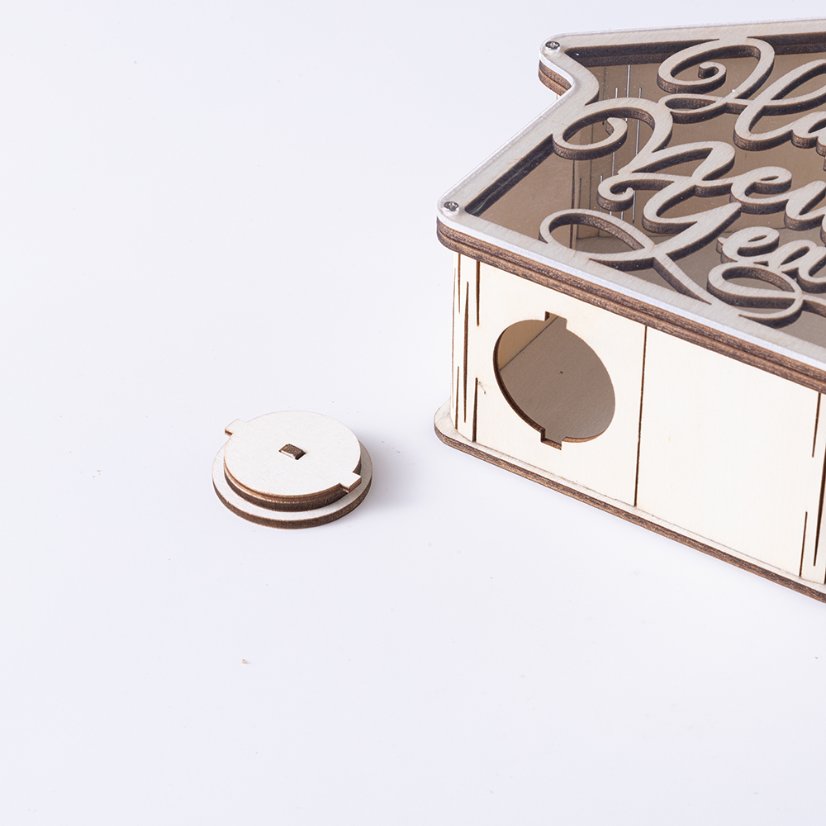 Holidays, gifts Wooden New Year's Money Box