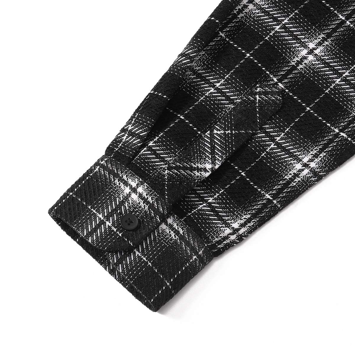 Casual Shirt Textured Plaid Hooded Shirt