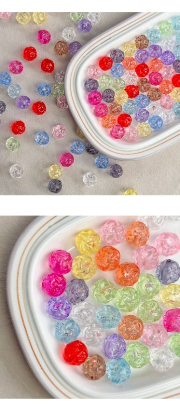 Transparent Acrylic Beads yarn ball beads