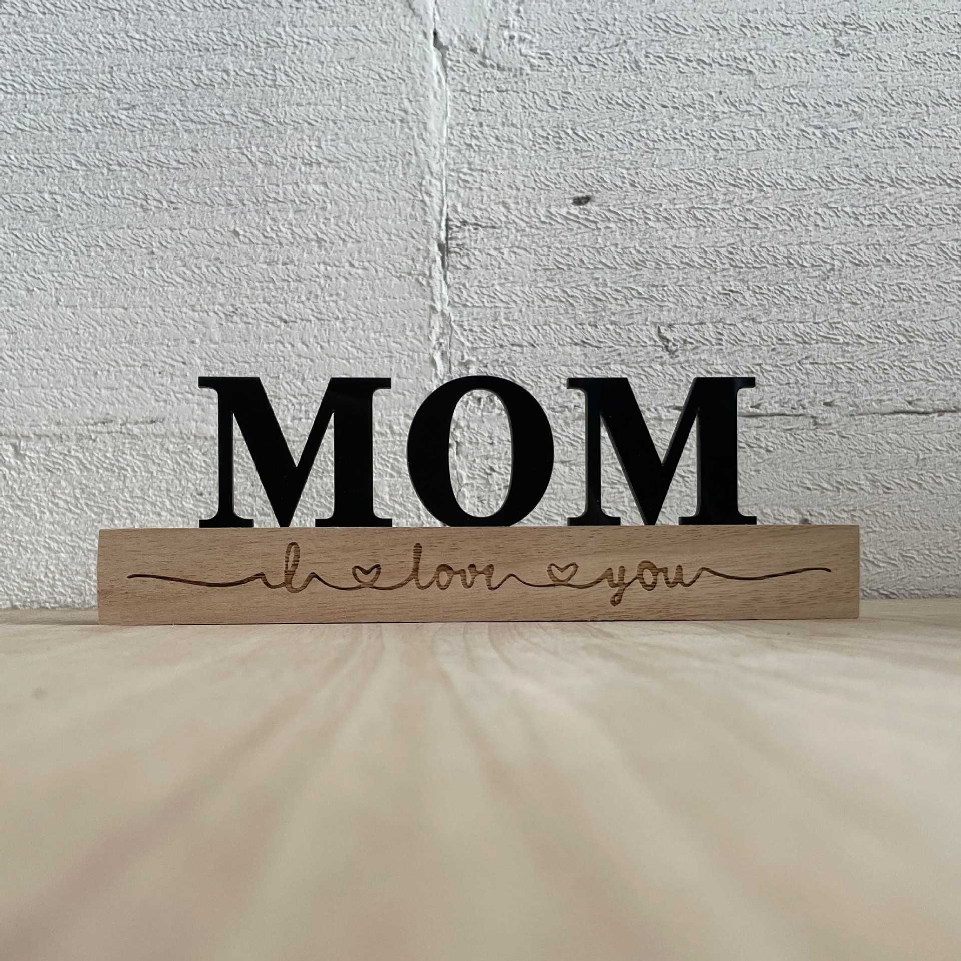 Holidays, gifts Father's Day Mother's Day Letter Wooden Ornament Creative Home Desktop Ornament