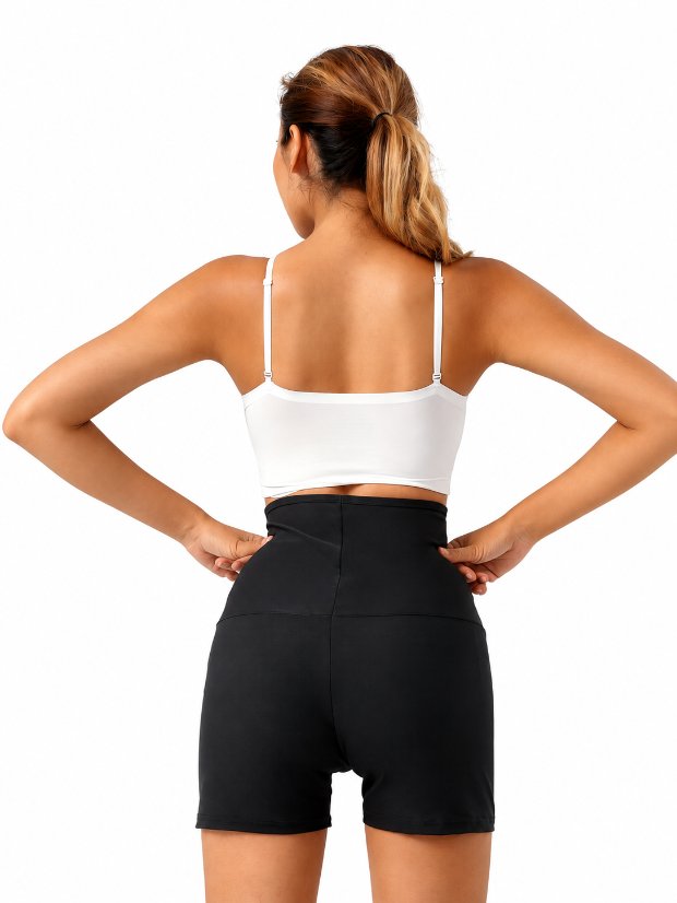 legging-shorts-capri-pant Sauna Sweat Shorts Pants Compression Workout Gym Exercise Waist Trainer Body Shaper Thighs Tummy Control