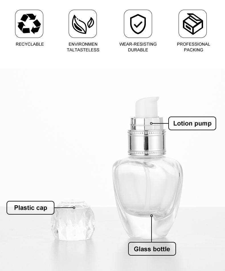 base de maquillaje líquida 30ml Premium Luxury Foundation Bottle