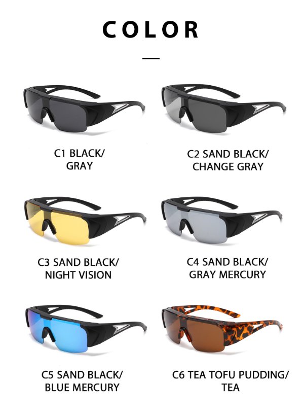 Sports Sunglasses 3538 Polarized Photochromic Clip-on Set
