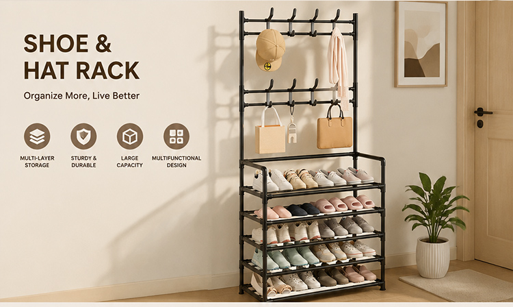Open‑Style Shoe & Hat Rack Open‑Style Shoe & Hat Rack