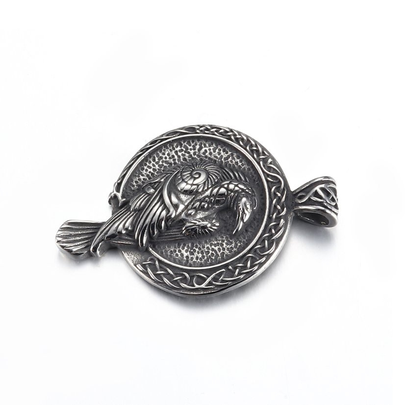 Pendants Raven And Triskele Stainless Steel Viking Pendant