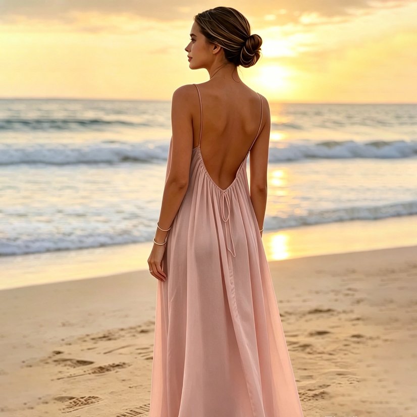 Dresses 6934 Relaxed Camisole Beach Maxi Dress