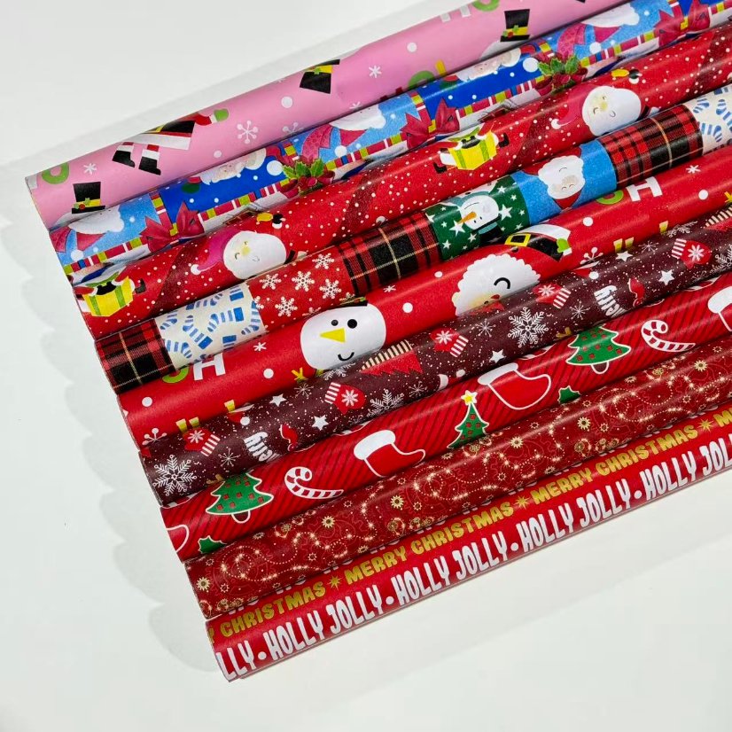Christmas gift wrapping paper Red-Tone Christmas Gift Wrapping Paper
