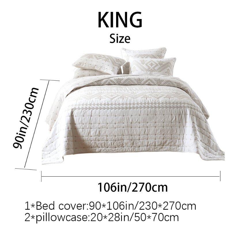 3-Piece Sets Encrypted Quilting Quilt Set Cross-stitch