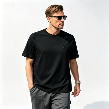 Short-Sleeve T-Shirts Men's Ice-Cool Raglan-Sleeve Crew-Neck T-Shirt