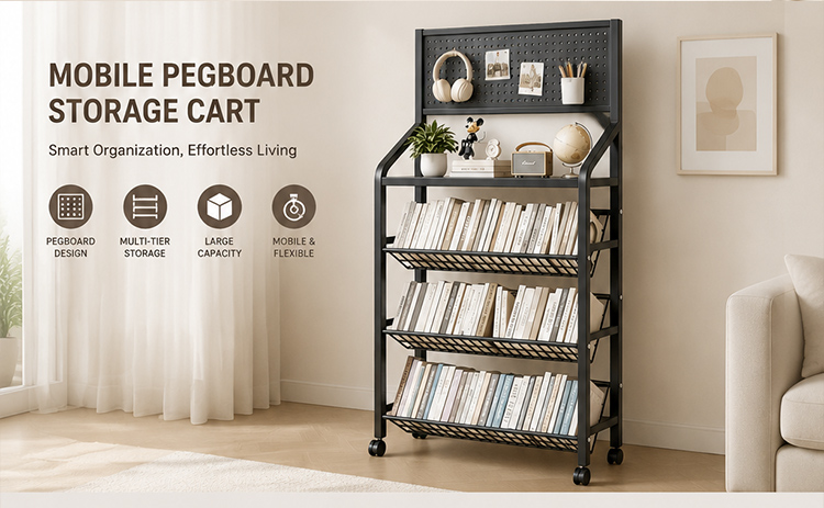 Study Storage Rack Pegboard Shelf