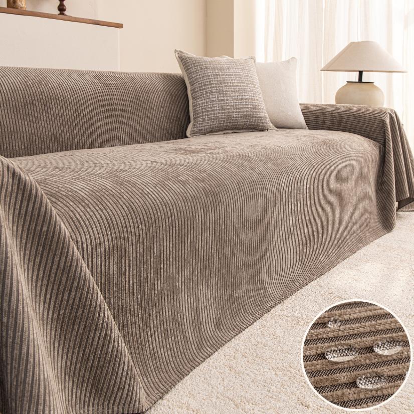 Waterproof Sofa Covers Upgraded Vertical Stripe Sofa Throw