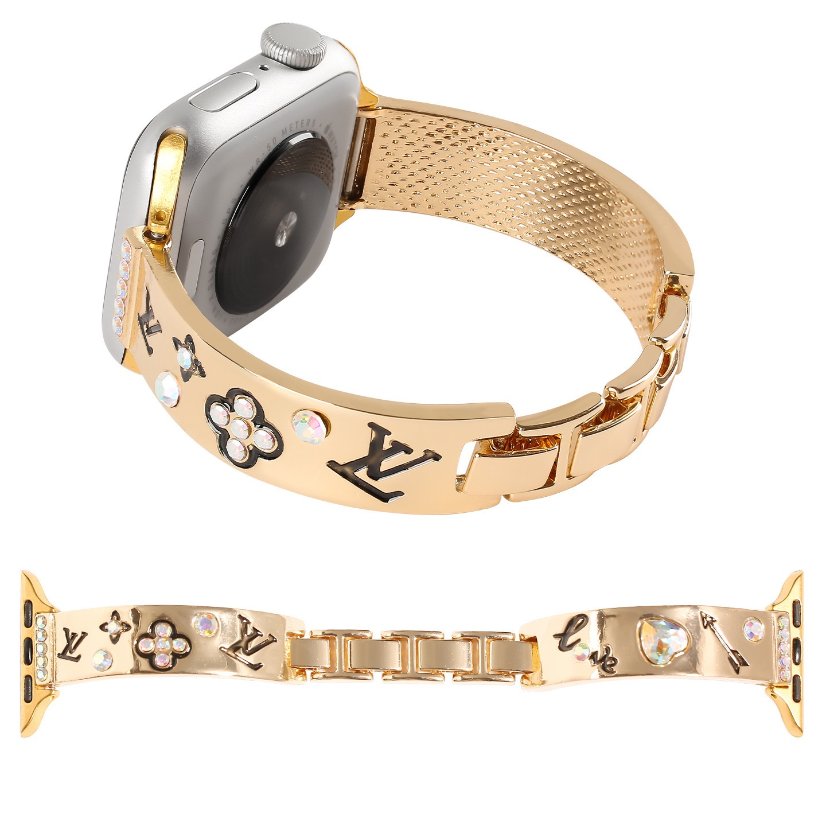 Watch strap Colorful Graffiti Carved Metal Strap for Apple Watch All Series