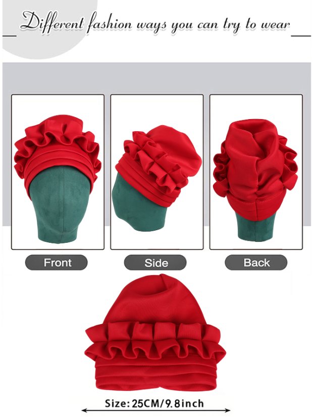 Gele African Gele Headwrap for Women | Bold Dramatic Design for Wedding Ceremony & Party Occasions