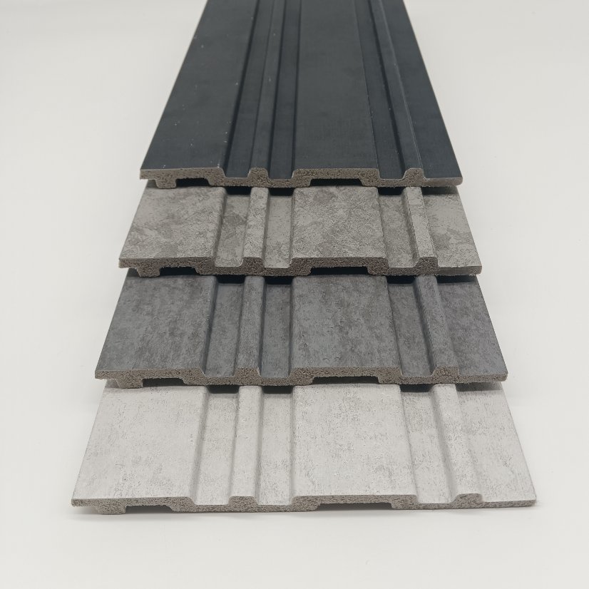 fluted wall panel PS Cement Grain Fluted Wall Panel, Interlocking Grooved Slat Board