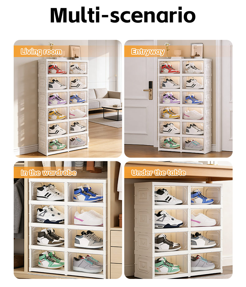 Stackable Shoe Organizer Clear Shoe Box