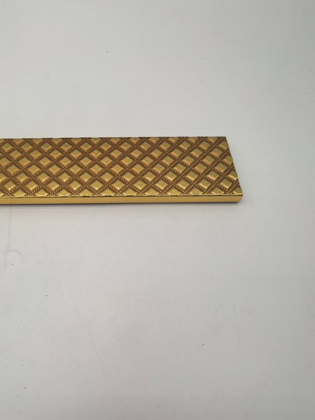 decor line PS Grid Gold Foil Embossed Molding, Vintage Gold Brick Pattern Frame Trim