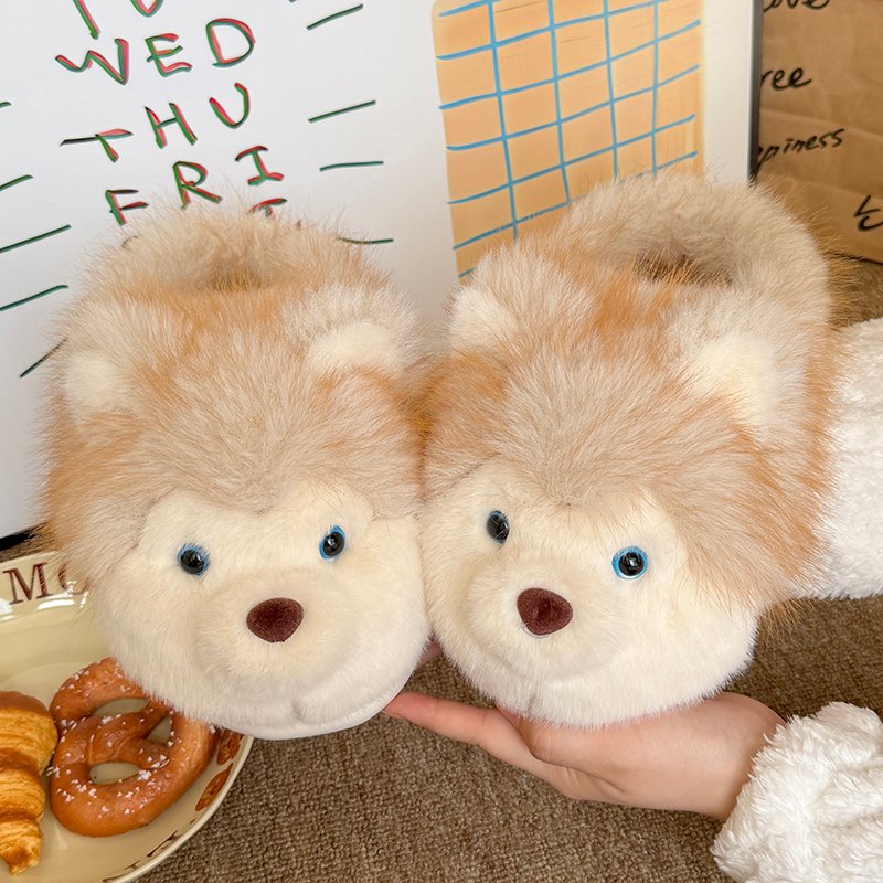 Women's Shoes Cartoon dog cotton slippers