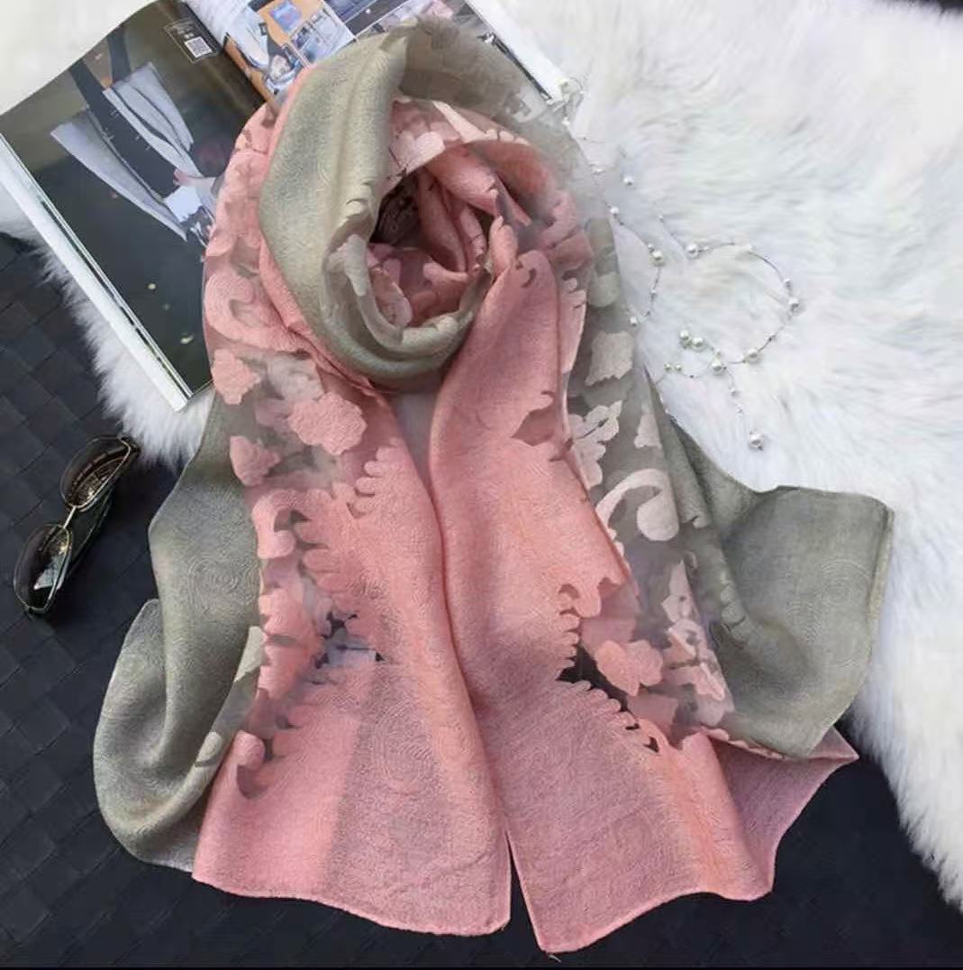 Tie-Dye Long Scarves Tie-Dye Long Scarf with Contrast Color Style