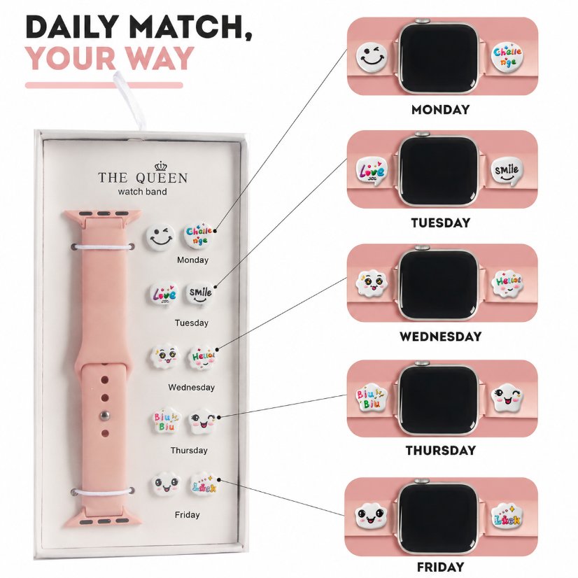 Magnetic watch strap Magnetic Silicone Strap Set for Apple Watch & Xiaomi 10 PRO