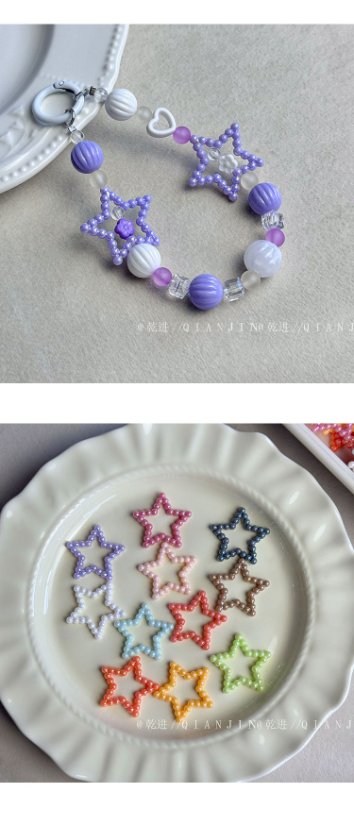 Solid Color Acrylic Beads star beads-671