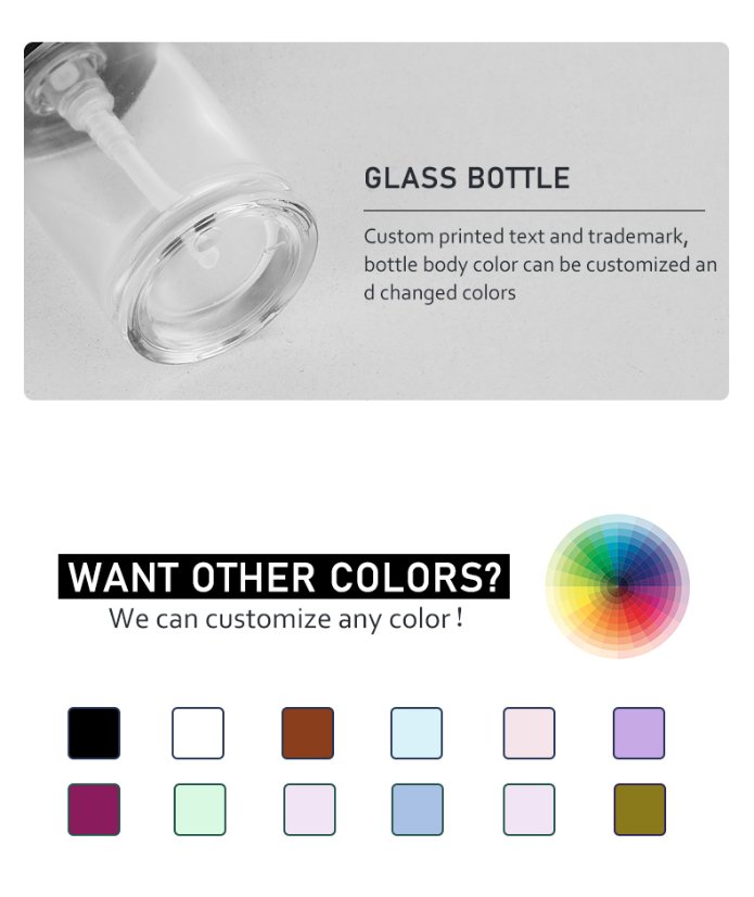 base de maquillaje líquida 30ml / 10ml Glass Bottle for Foundation – Customizable Colors
