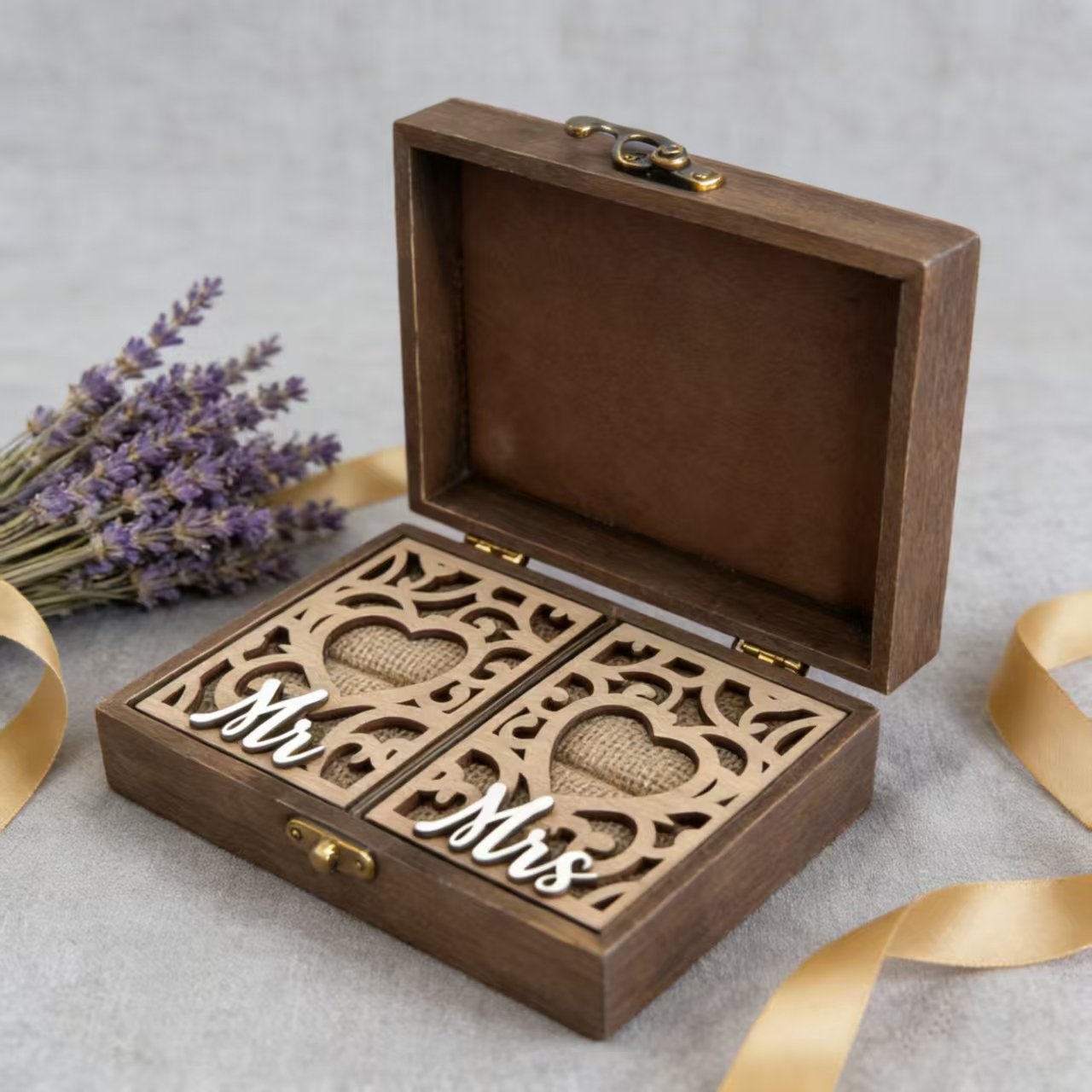 Wedding Supplies Creative Minimalist Wooden Jewelry Box Ring Box