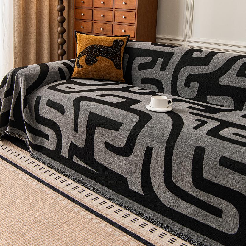Jacquard sofa throw Maze Sofa Throw