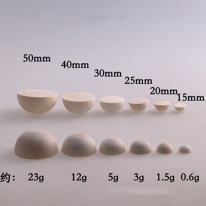 Wooden Loose Beads Lotus Wood Half-Round Beads
