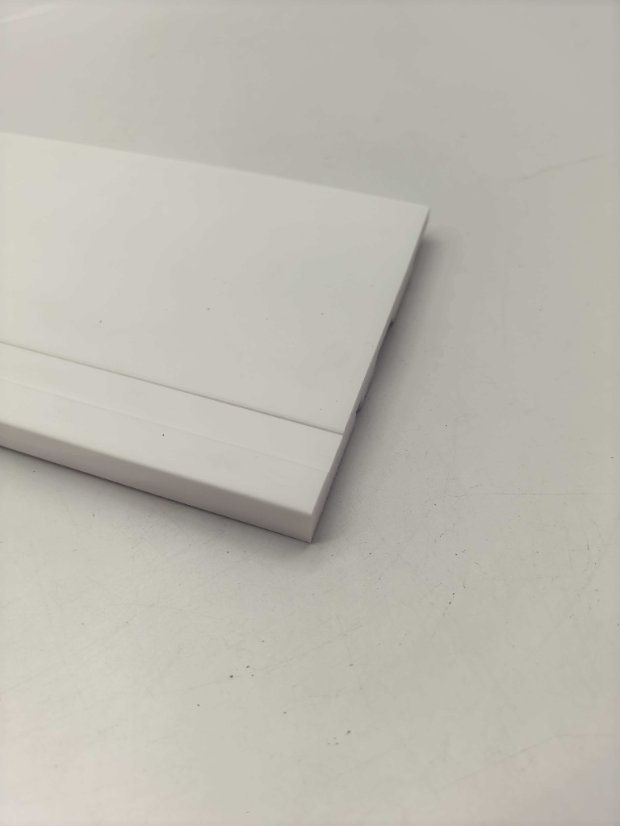 skirting PS Flat Double Groove Wall Panel, Minimalist White Slat Decorative Board