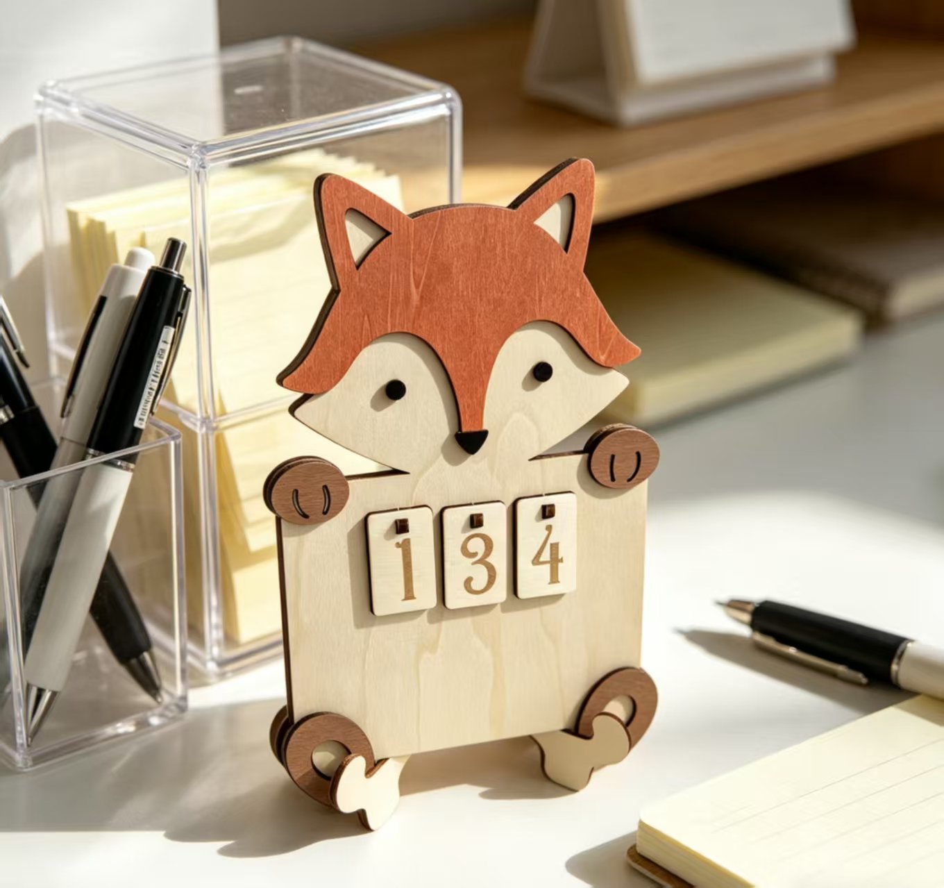 Holidays, gifts Animal Set Fox Lion Bear Reading Counter