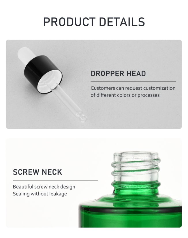frasco cuentagotas 30ml Essential Oil Dropper Bottle for Serums & Concentrates