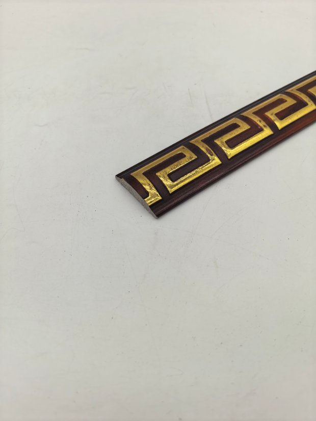 decor line PS Chinese Curved Hui Pattern Molding, Deep Carved Gold Highlight Frame Trim