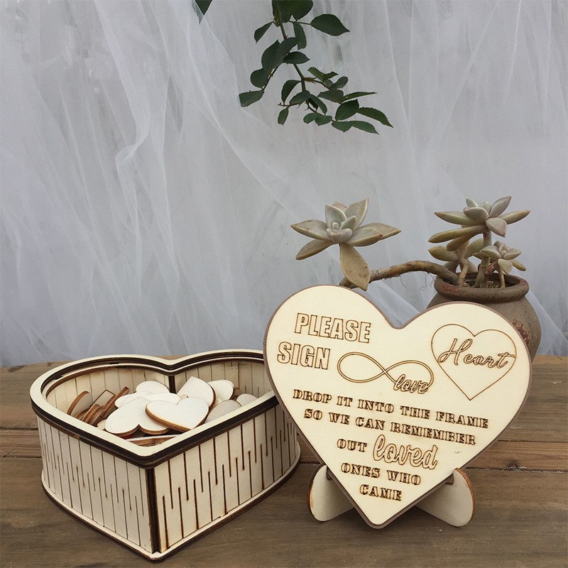 Wedding Supplies Heart Hollow Storage Box