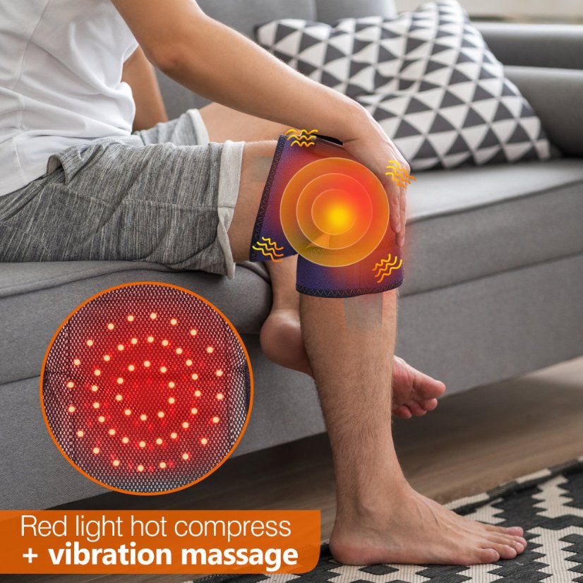 Knee Massager Cordless Rechargeable Heating Knee Warmers Wrap for Shoulder Elbow Knee Stress Relief