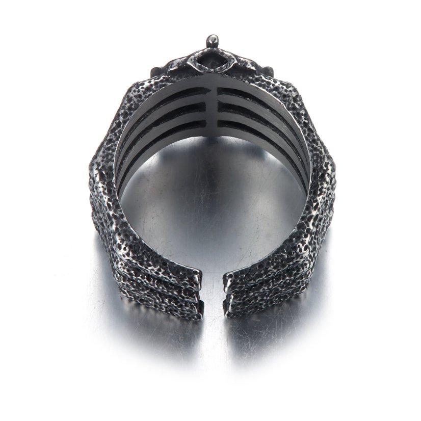 Rings Detailed Vertebrae Stainless Steel Ring