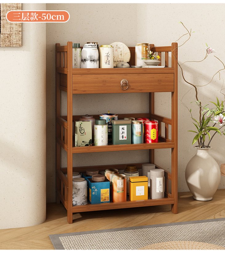 Bamboo Products – Mobile Cart Series Rail-Design Utility Cart