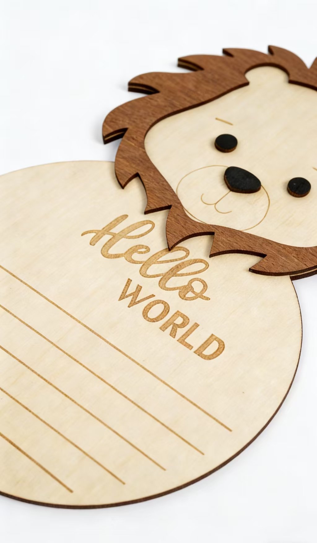 Infant Baptism Wooden Baby Bear Milestone Birthday First Birthday Photo Commemorative Prop