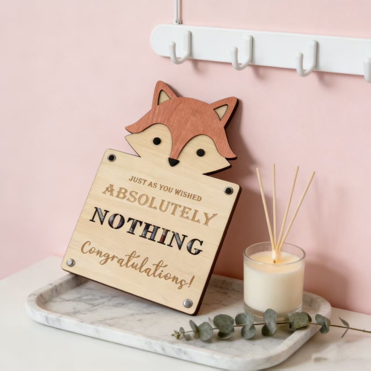 Holidays, gifts Cartoon Money Clip Wooden Lightweight Portable Cute Pattern Playful Fox Lion Bear