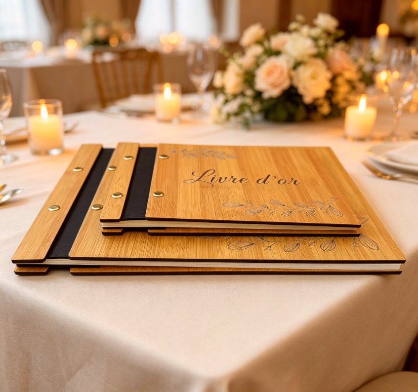 Personalized Photo Album Wooden Wedding Guest Book