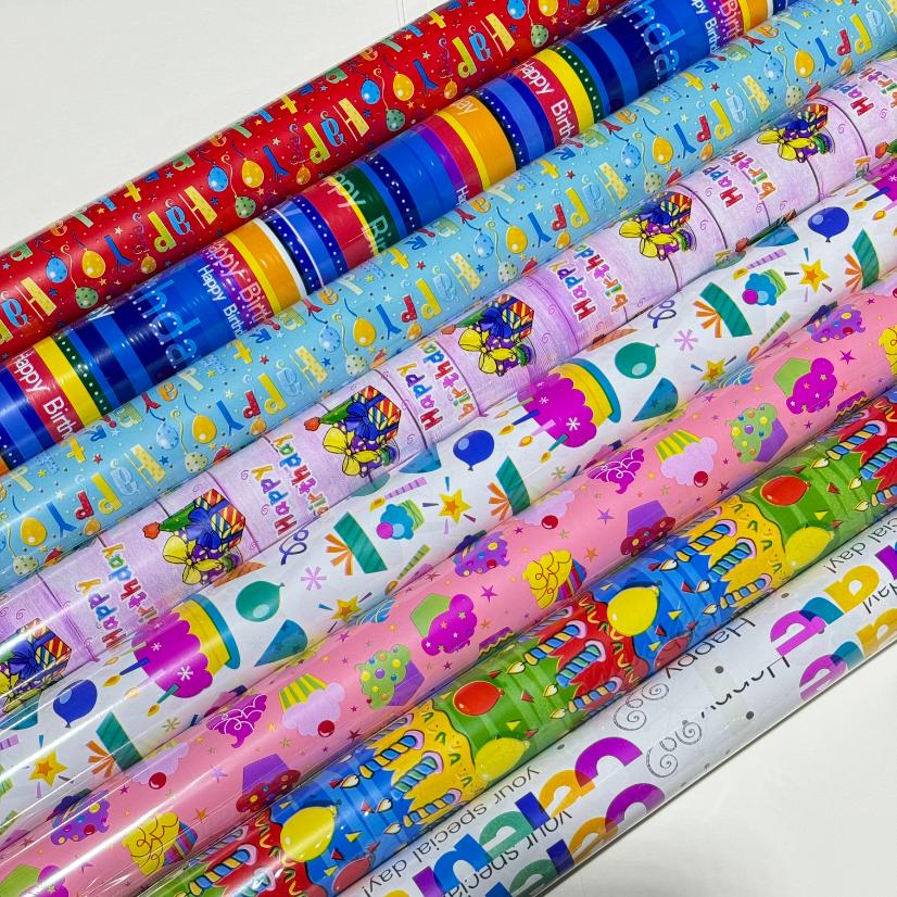 Birthday gift wrapping paper Assorted Birthday Print Gift Wrapping Paper