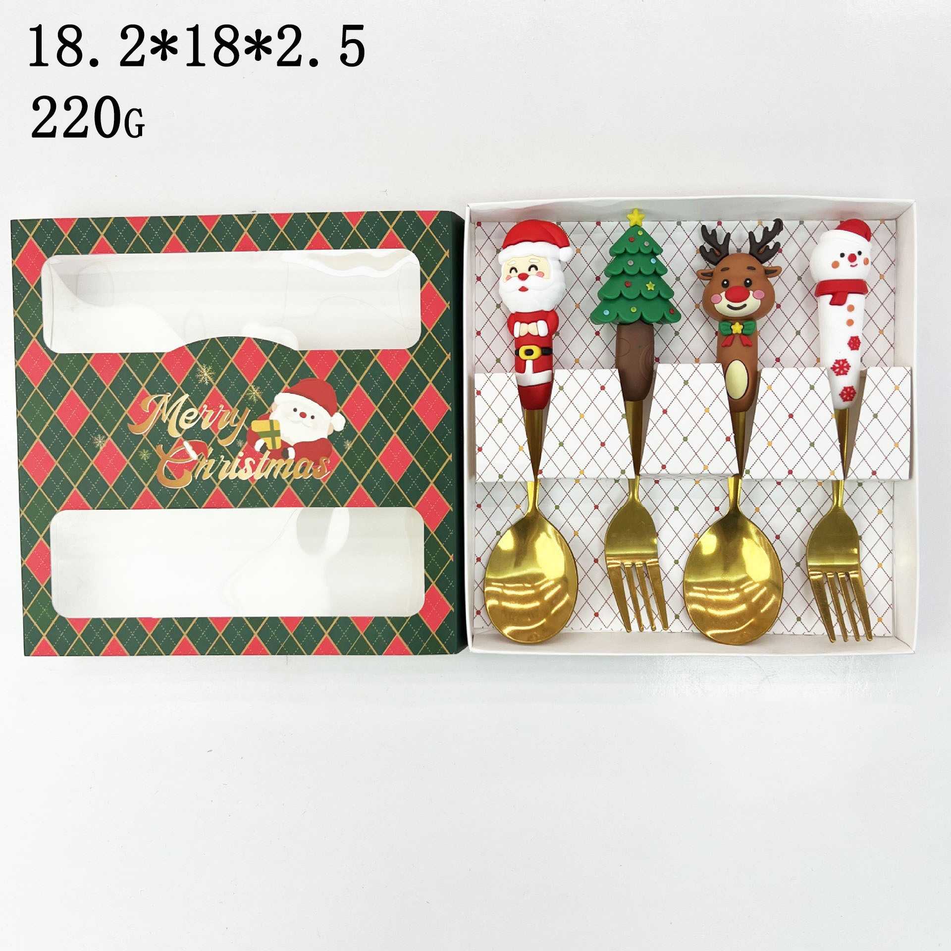Christmas Tableware Stainless Steel Creative Christmas-Style Cutlery Gift Box Set