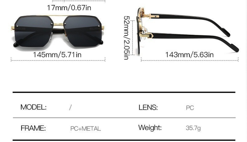 Punk-style sunglasses 7005